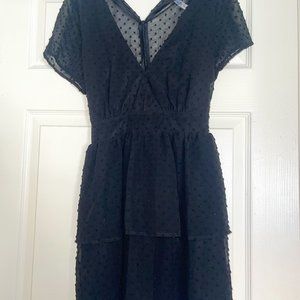 Black Polka Dot Chiffon dress